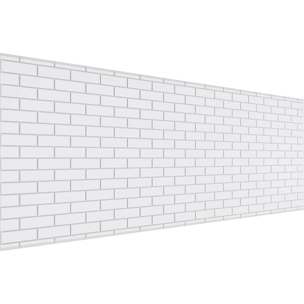 Ekena Millwork Set of Four Panels for 94 1/2"W x 36 1/4"H Subway Brick Fretwork Wainscot Wall Paneling WPKP18X01X47SBK - main